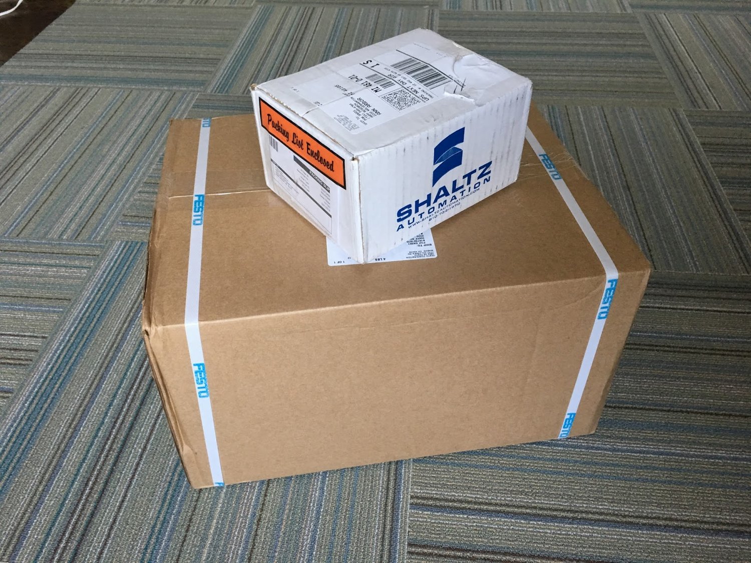 First flight hardware arrives.&nbsp;Plenty o' techie goodness in those boxes!
