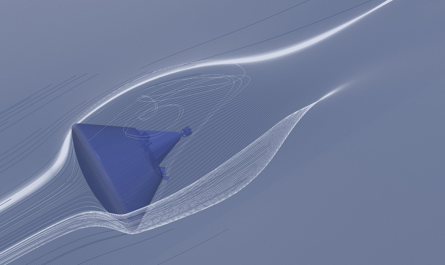 Confirming aerodynamic performance of the structure with CFD simulation
