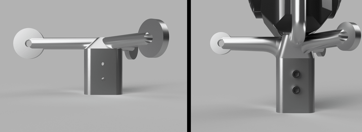 Evolution of parachute arm from v1 to v7 using FEA