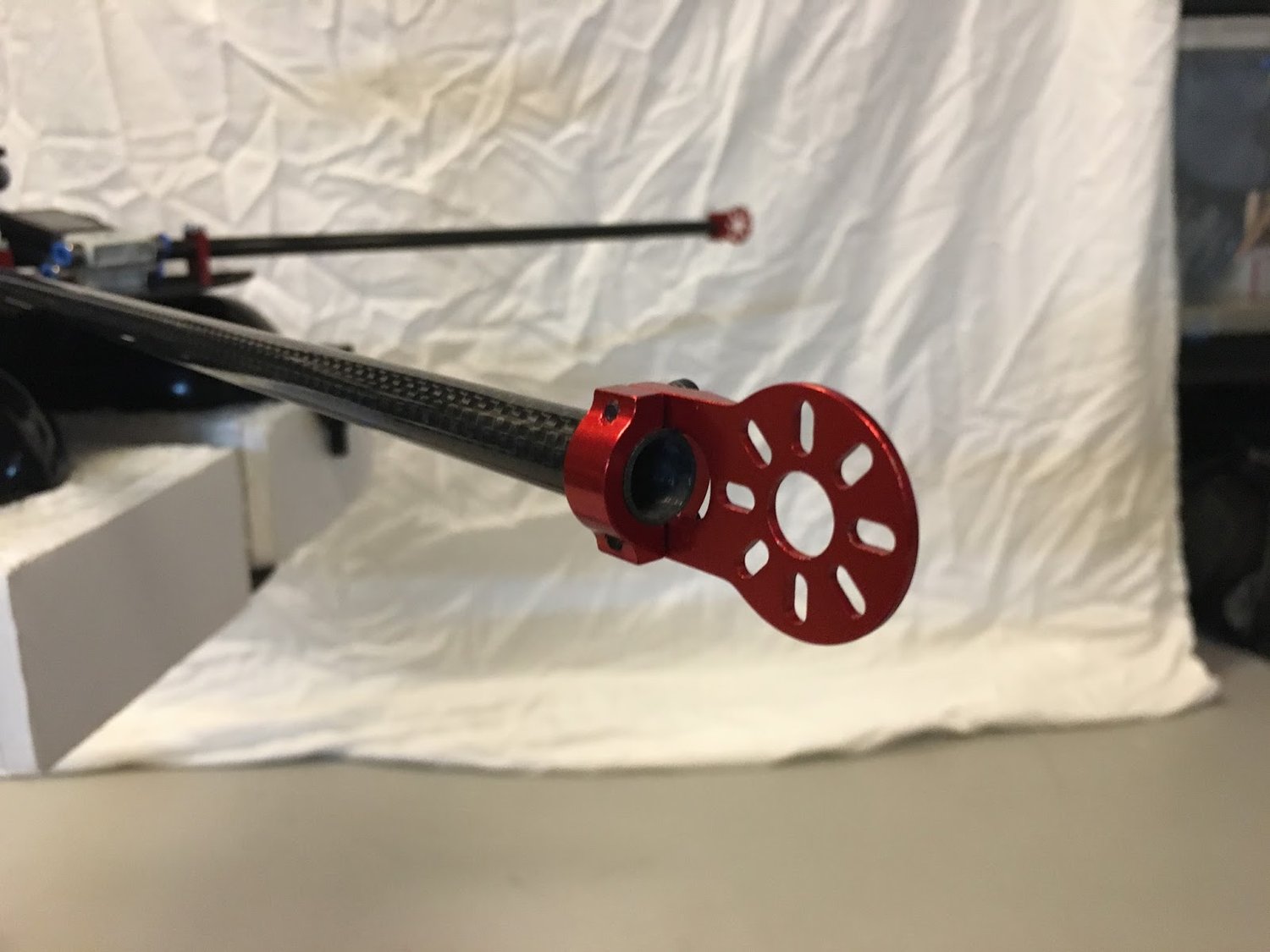 Jet nozzle attachment brackets (red anodized aluminum)