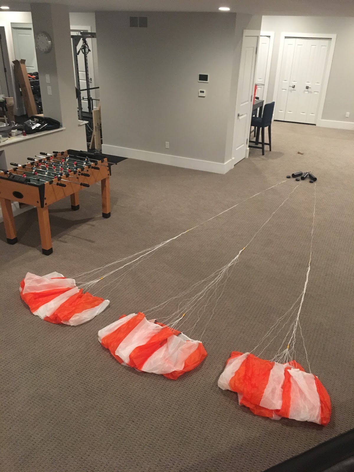 Foosball table is optional for successful parachute deployment