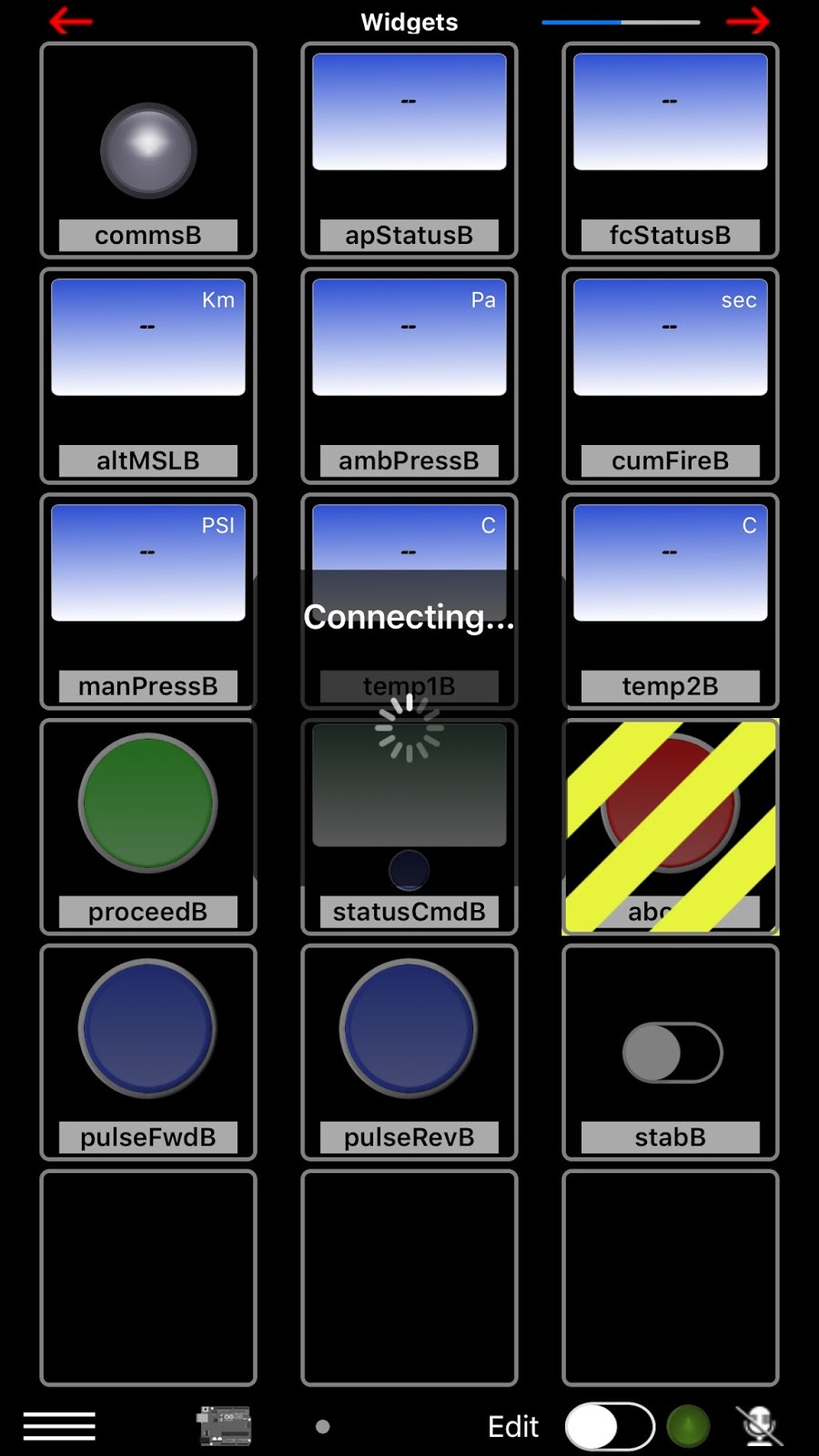 Yes, the "abort" button is locked out with yellow hashes because I have fat fingers